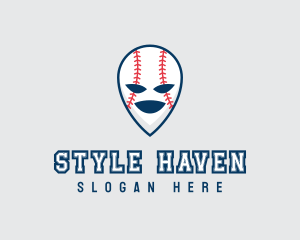 Baseball Softball Alien Logo