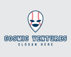 Baseball Softball Alien logo design