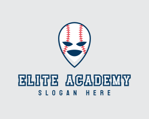 Sports Network - Baseball Softball Alien logo design