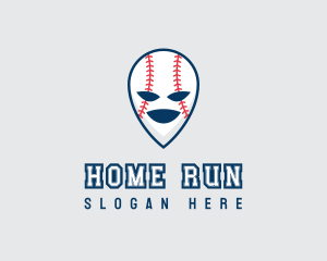 Baseball Softball Alien logo design