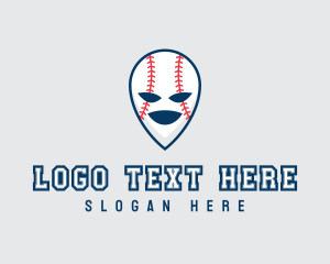 Baseball Softball Alien Logo