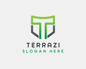 Generic Shield Letter T logo design