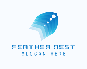 Feather - Modern Tech Feather logo design