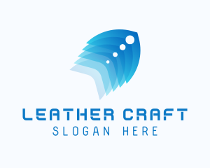 Modern Tech Feather logo design