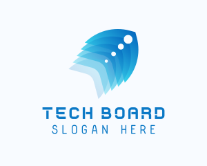 Modern Tech Feather logo design