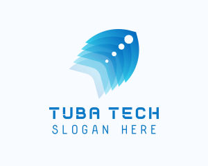 Modern Tech Feather logo design