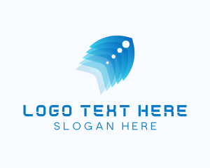 Financial - Modern Tech Feather logo design