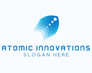 Modern Tech Feather logo design