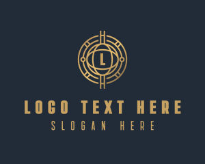 Blockchain - Fintech Cryptocurrency logo design