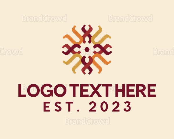Traditional Weaving Pattern Logo