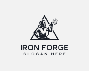 Steelworks Fabrication Welder logo design