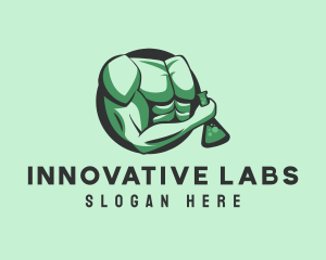 Biceps Muscle Lab logo design