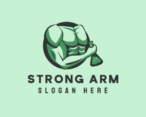 Arm - Biceps Muscle Lab logo design