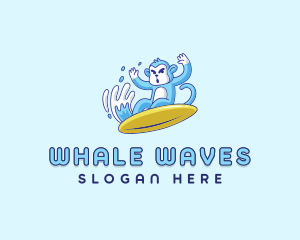 Monkey Wave Surfer logo design