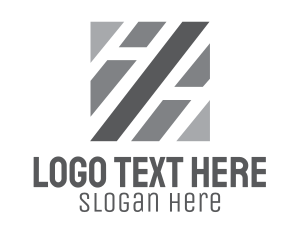 Initial - Grey Square Company logo design