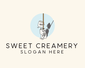 Sweet Marshmallow Dessert logo design