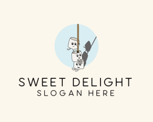 Sweet Marshmallow Dessert logo design