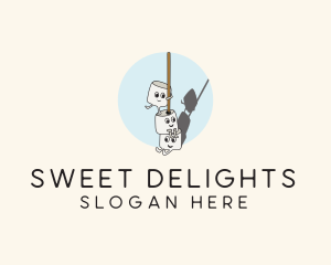 Sweet Marshmallow Dessert logo design