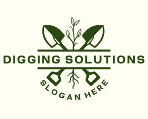 Shovel Root Landscaping logo design