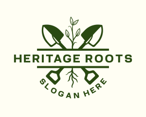 Shovel Root Landscaping logo design