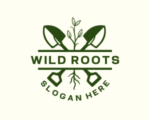 Shovel Root Landscaping logo design