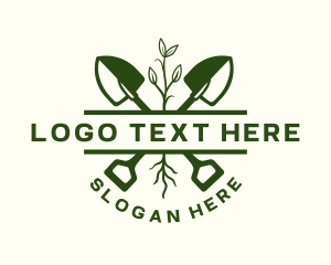 Planting - Shovel Root Landscaping logo design