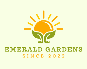 Sunset Leaf Gardening logo design