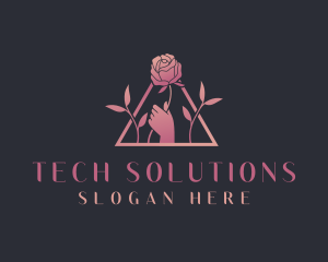 Flower Arrangement - Rose Spa Wellness logo design