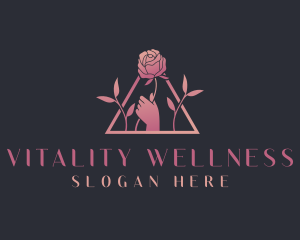 Rose Spa Wellness logo design