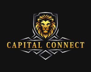 Shield Lion Crest logo design