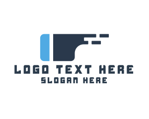 Letter Vr - Modern Tech VR Goggles logo design