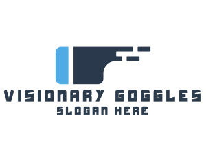 Goggles - Modern Tech VR Goggles logo design