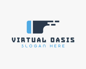 Vr - Modern Tech VR Goggles logo design