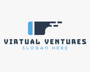 Modern Tech VR Goggles logo design