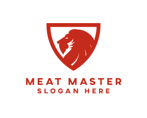 Carnivore - Majestic Lion Shield logo design