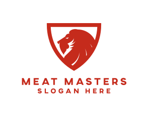 Majestic Lion Shield logo design