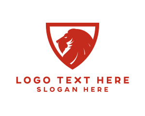 Shield - Red Lion Shield logo design