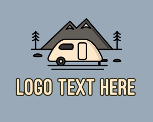 Camper Van Mountain Logo