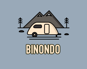 Vehicle - Camper Van Mountain logo design