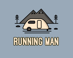 Highlands - Camper Van Mountain logo design