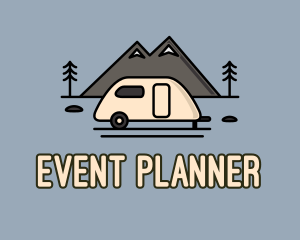 Scenery - Camper Van Mountain logo design