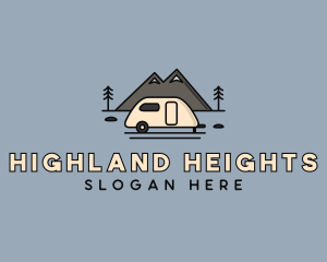 Camper Van Mountain logo design