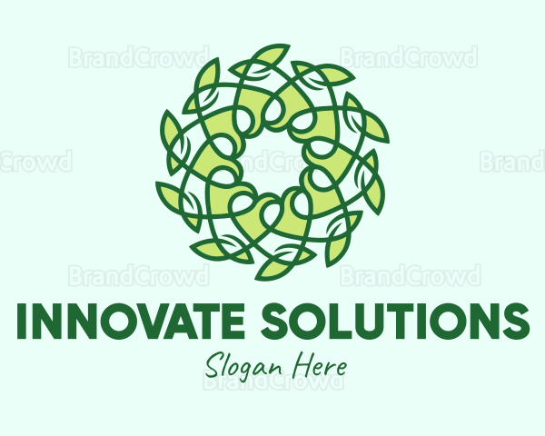 Organic Leaf Decor Logo