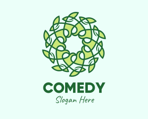 Organic Leaf Decor Logo