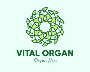 Organic Leaf Decor logo design