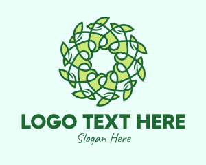 Natural Energy - Organic Leaf Decor logo design