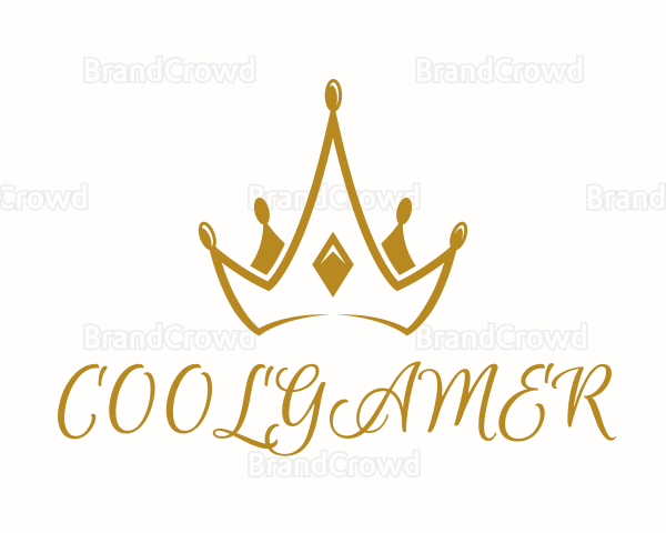 Golden Medieval Crown Logo