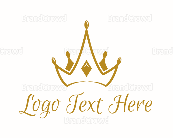 Golden Medieval Crown Logo