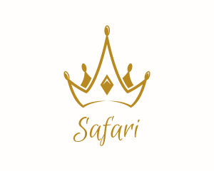 Golden Medieval Crown  Logo