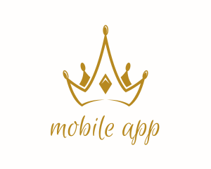 Golden Medieval Crown  Logo